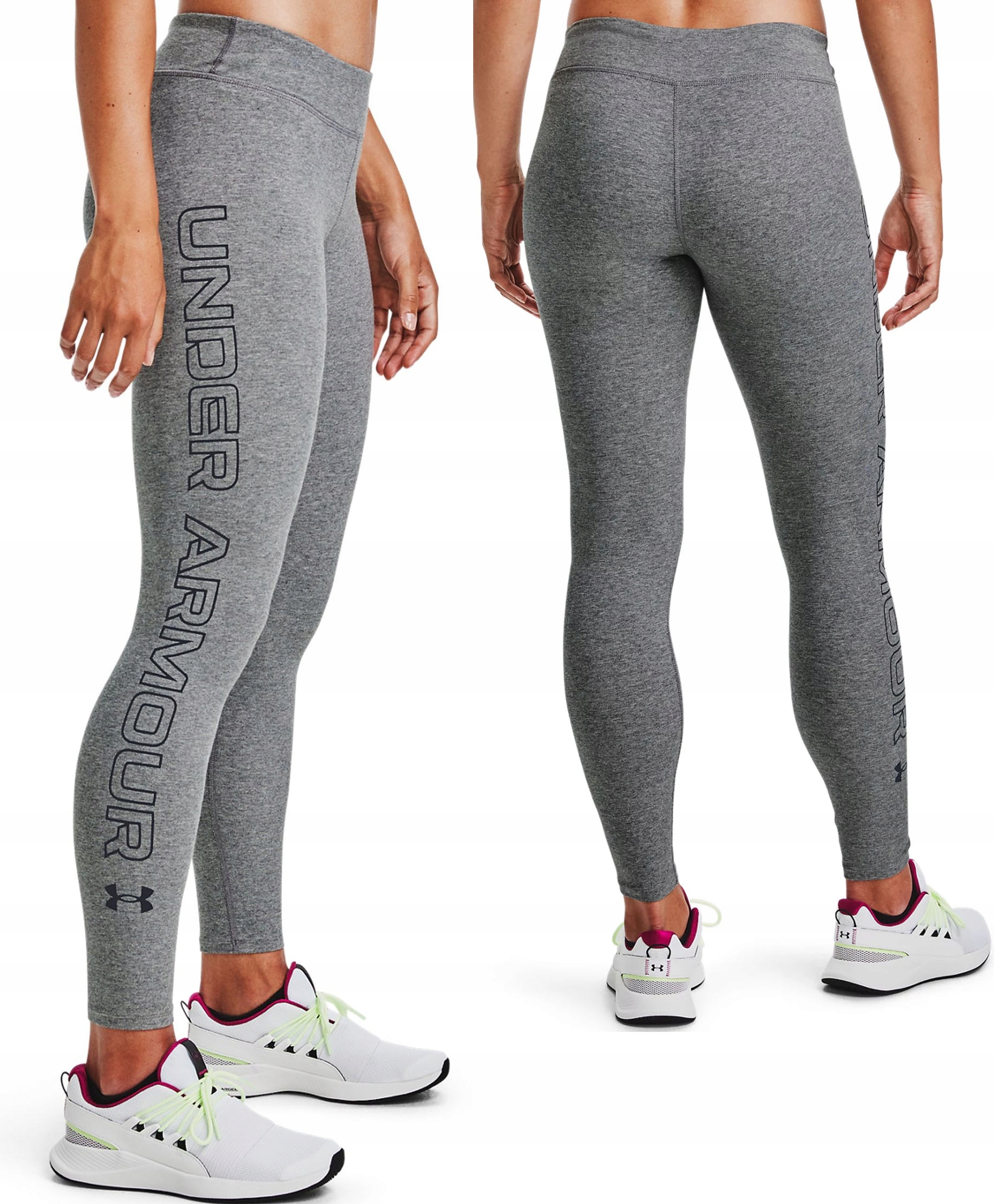 Dámské legíny Under Armour šedé bavlněné zeštíhlující velikost Xs