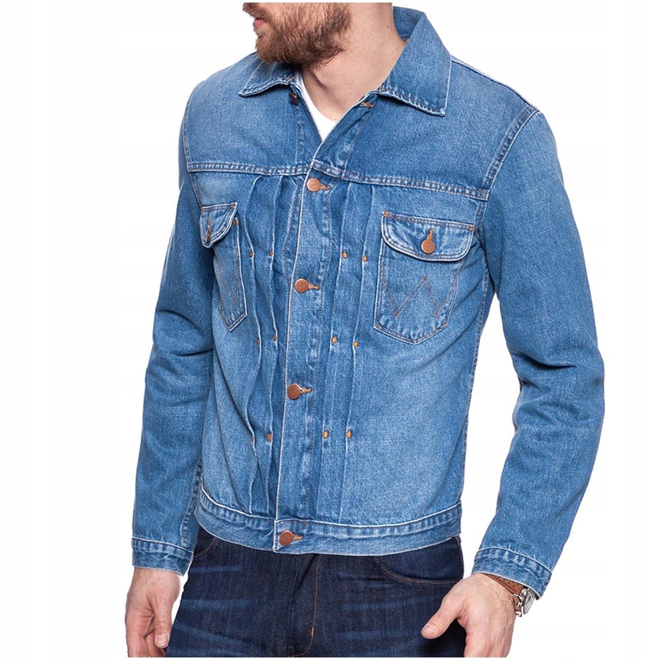 

Wrangler Retro Męska Kurtka Jeansowa Dopasowana L