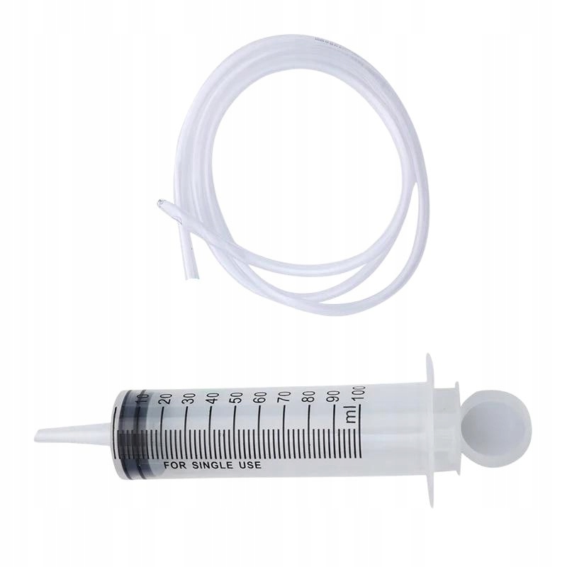 Strzykawka 100 ml z wężykiem 100 cm Stan opakowania oryginalne