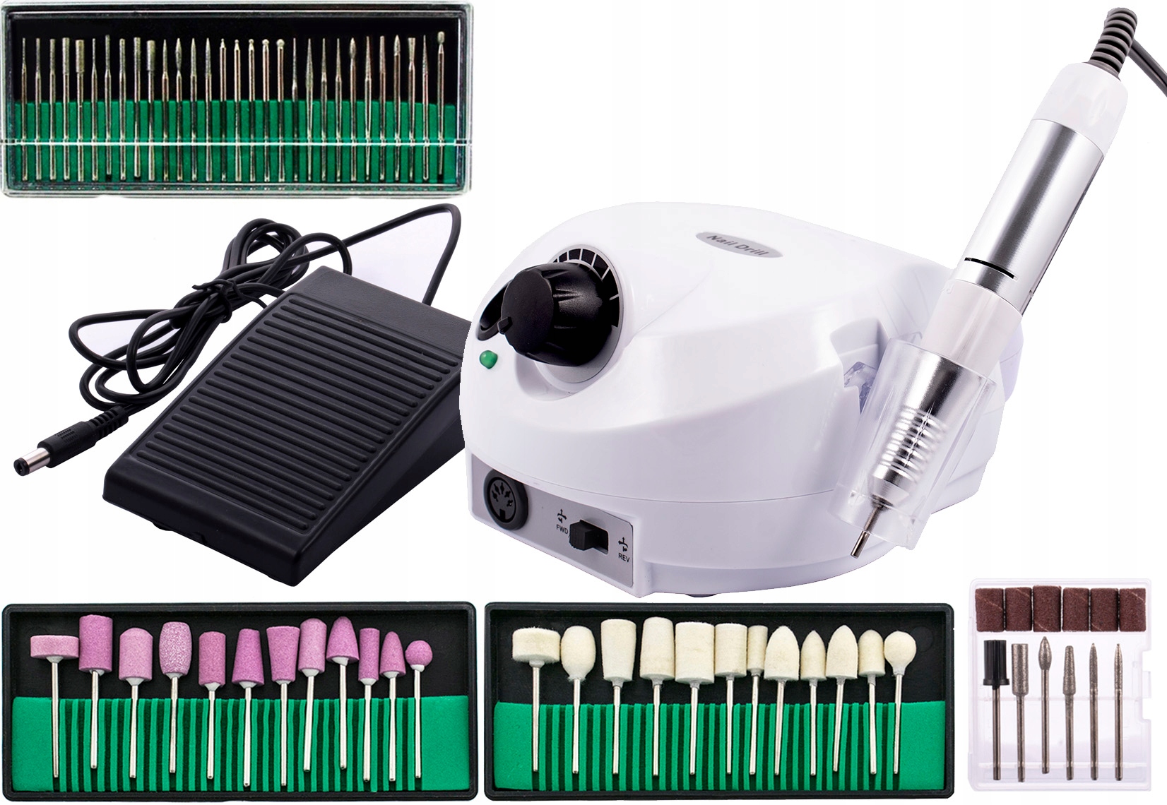 

Profesjonalna Frezarka do Manicure Mocna 65W Frezy