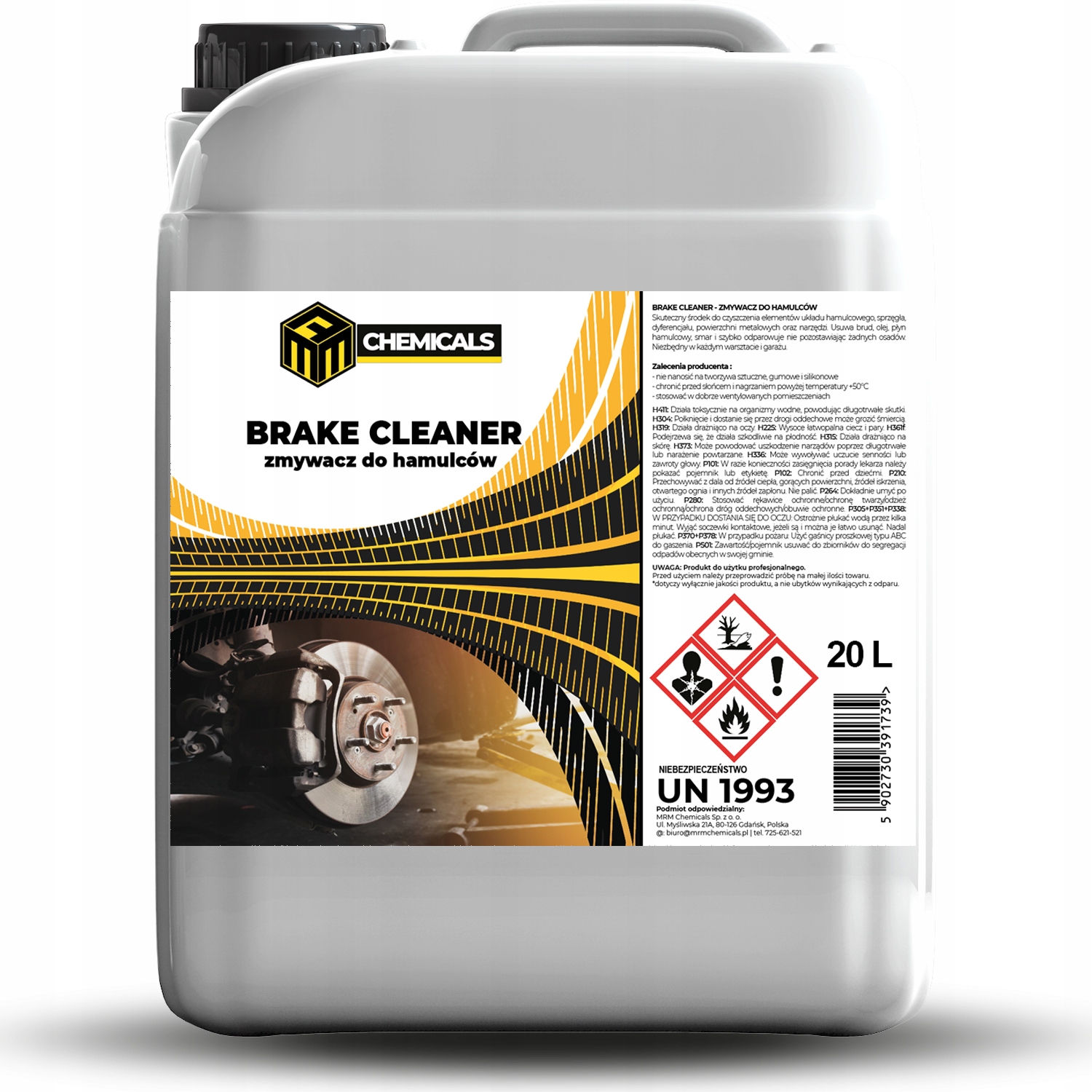 Засіб для видалення гальм краща якість BRAKE CLEANER 20L