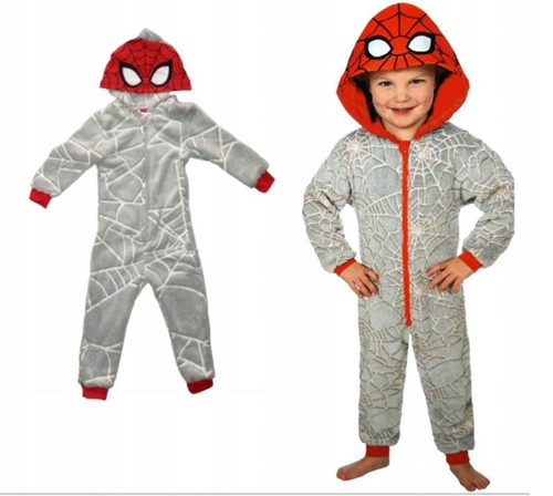 KOMBINEZON PIŻAMA ŚWIECĄCA SPIDERMAN 122-128