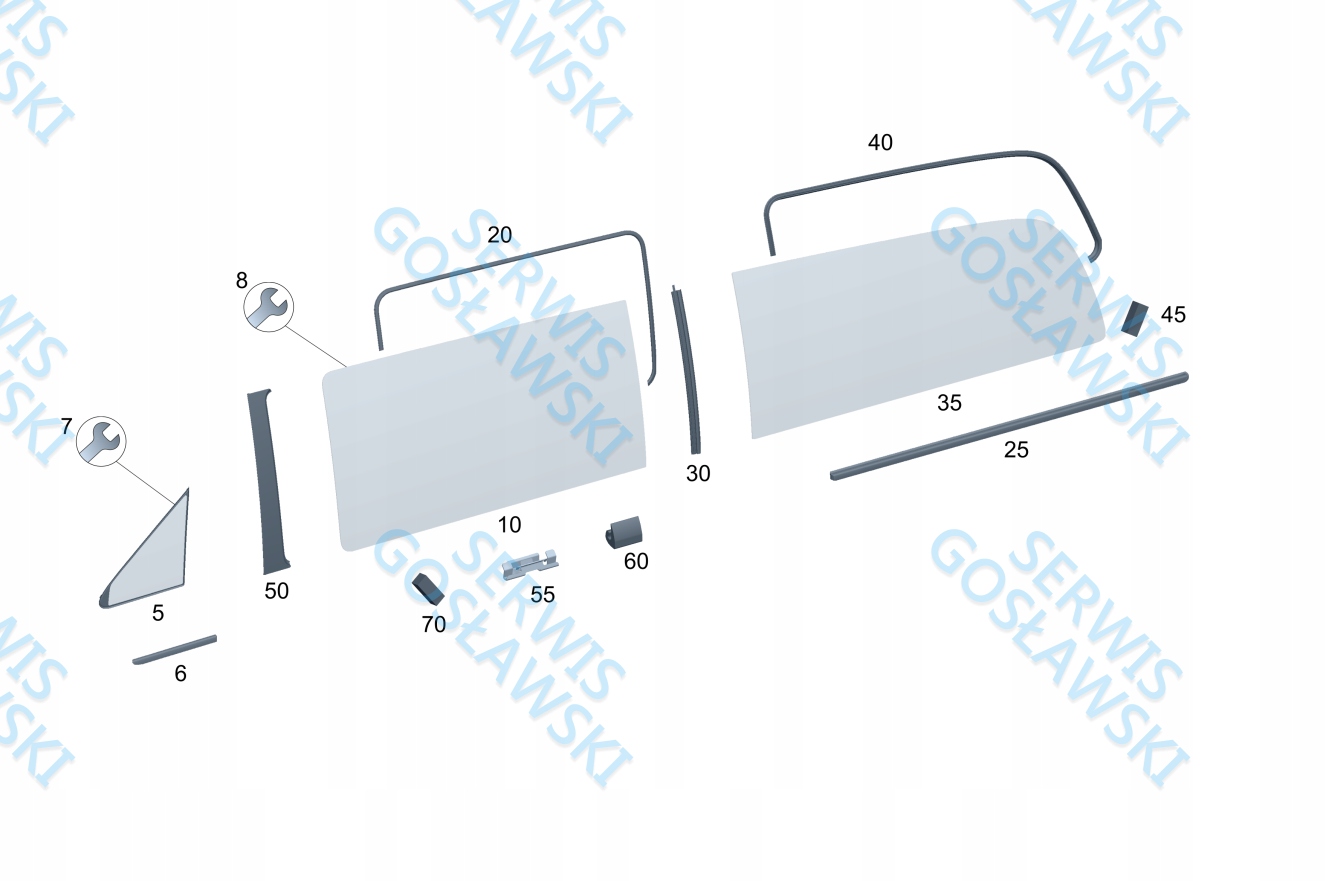 MERCEDES VITO 447 USZCZELKA SZYBY BOCZNEJ NOWA Producent części Mercedes-Benz OE