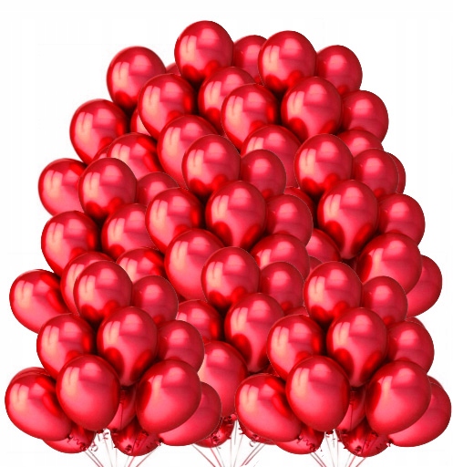 

Balony Czerwone Metaliczne 100szt ślub urodziny