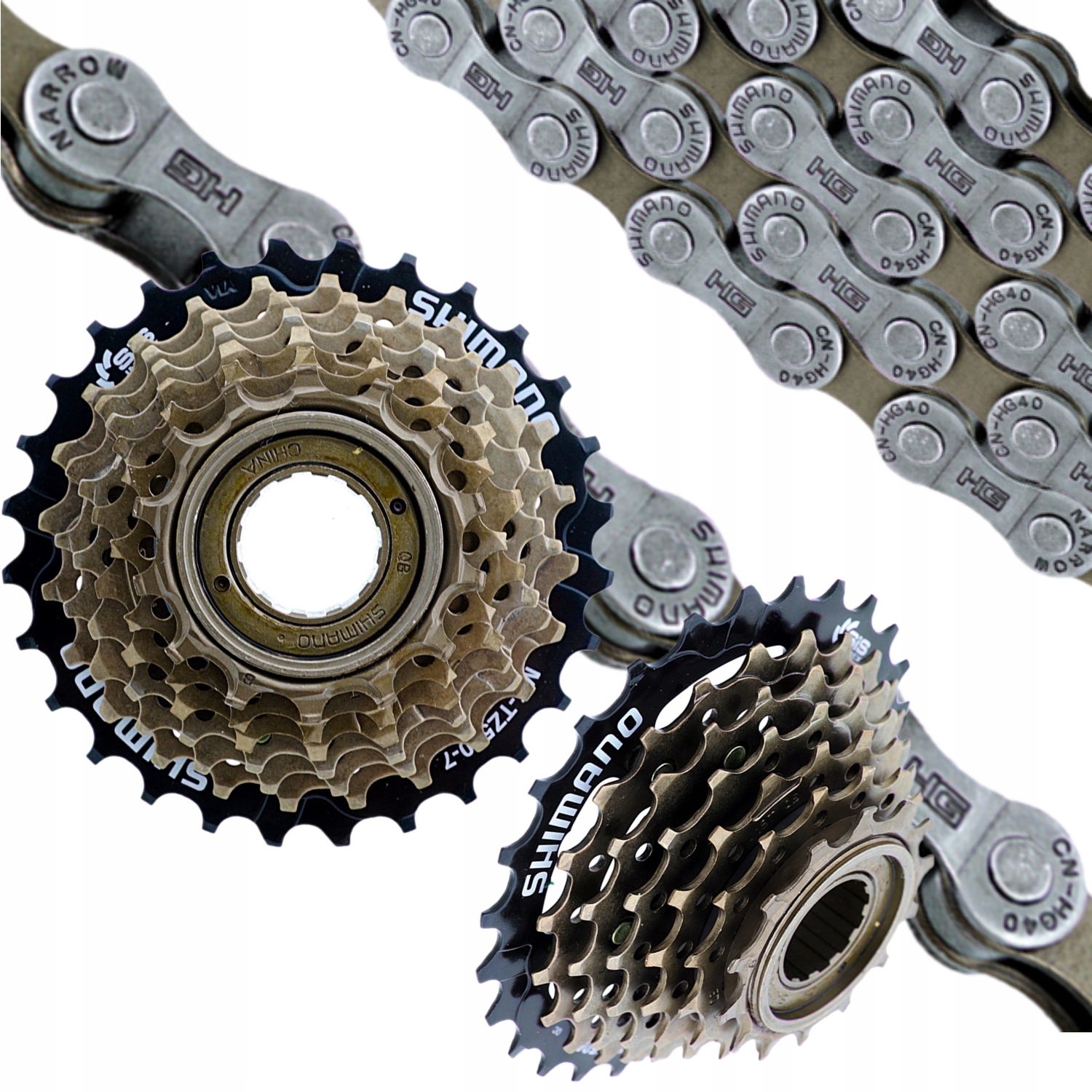 

Shimano Wolnobieg 6 Rzędowy Łańcuch Zestaw