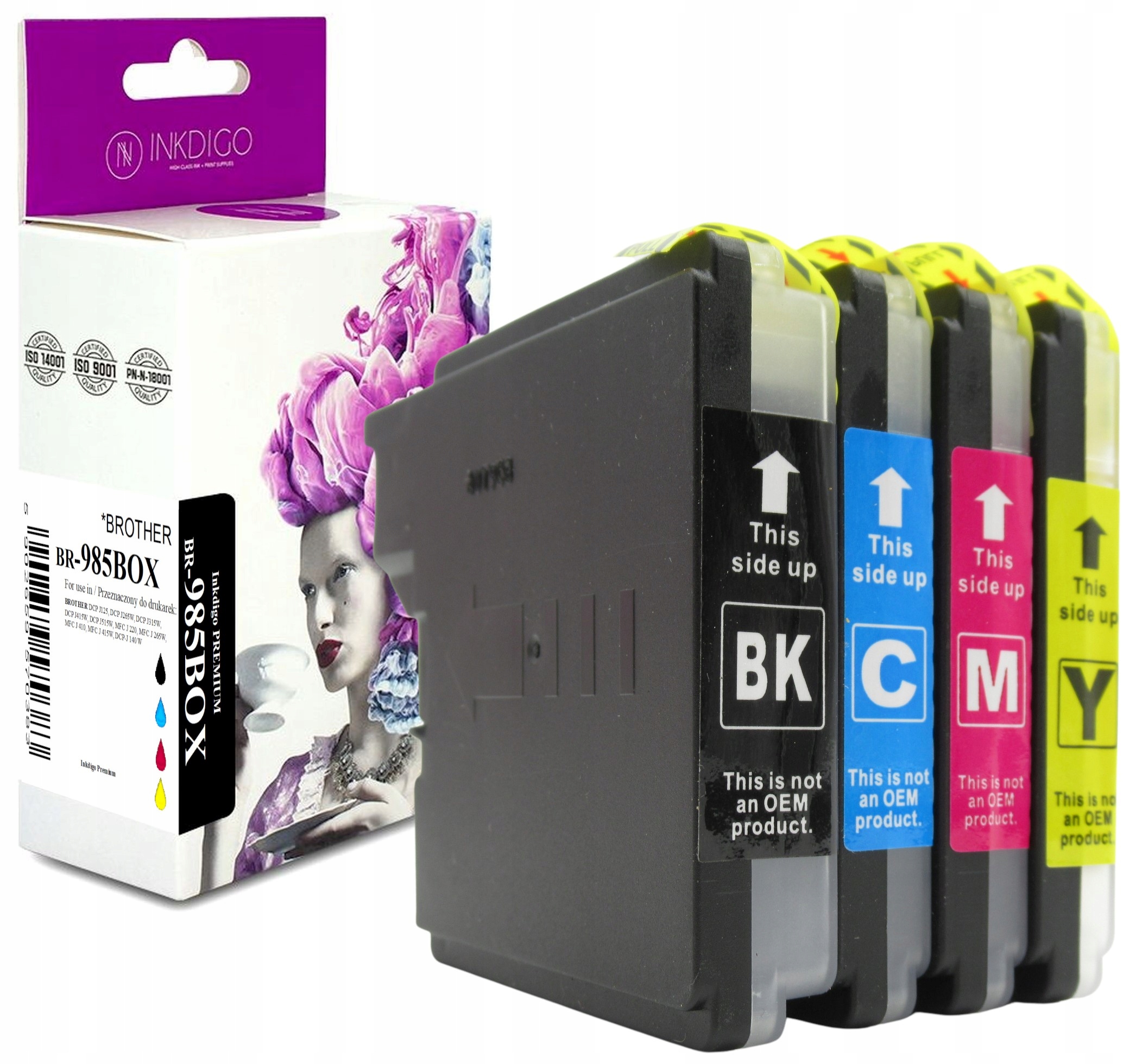

4x Tusz do Drukarki LC 985 Dcp J140W Brother