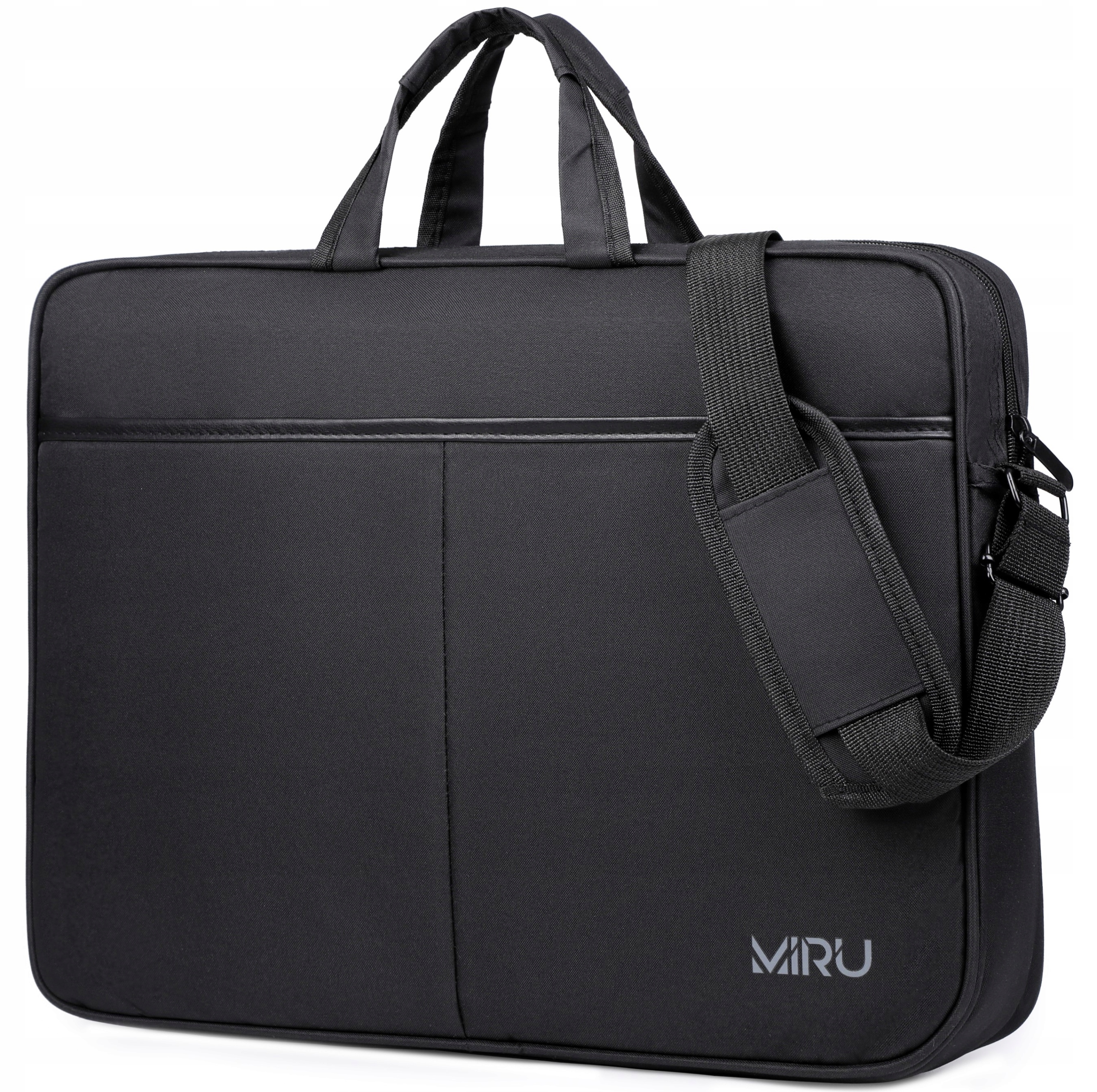 TORBA NA LAPTOPA 17,3" BIZNESOWA CZARNA DUŻA POJEMNA, LEKKA TECZKA NA RAMIĘ