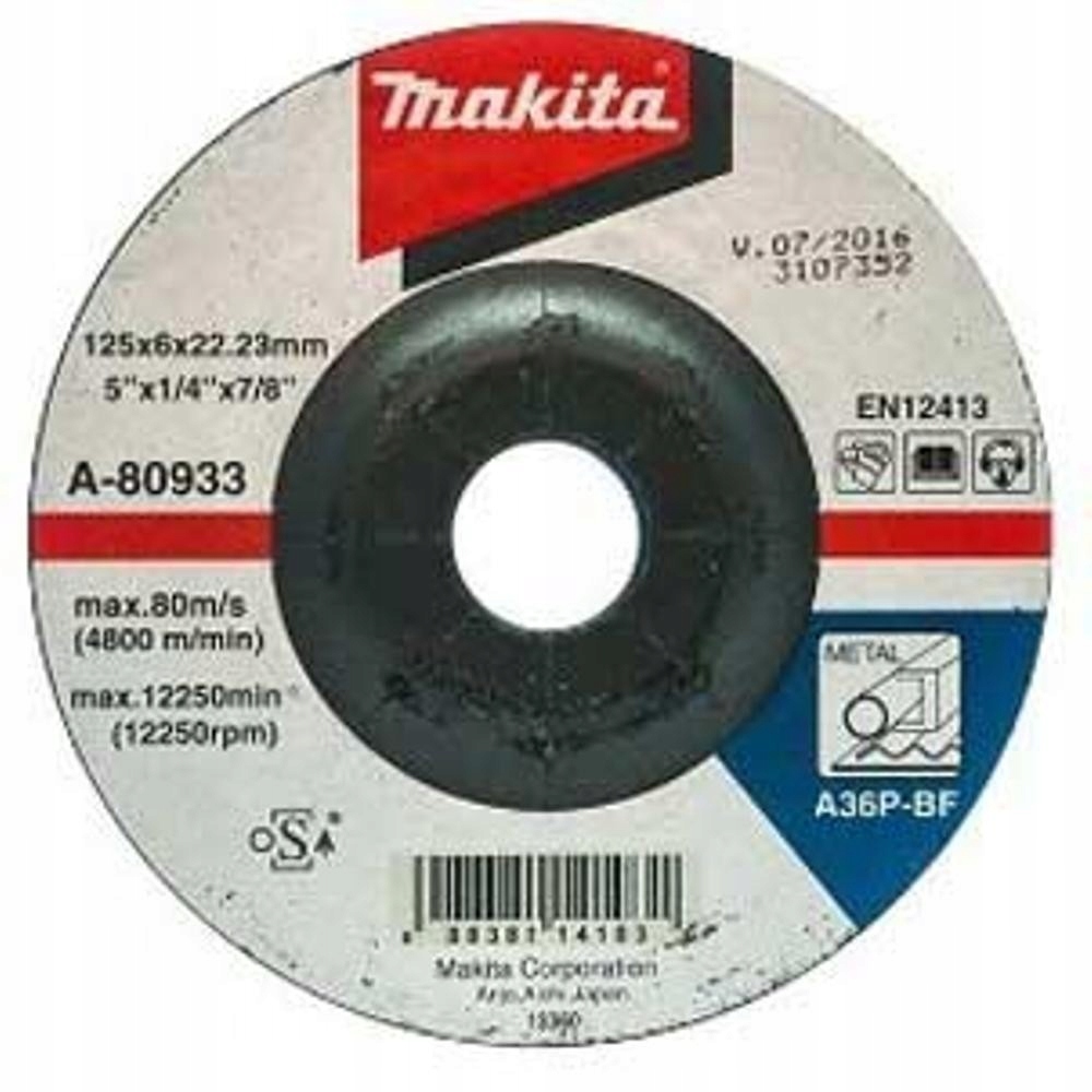 

Makita Makita Tarcza Szlifierska 125x6x22mm A-809