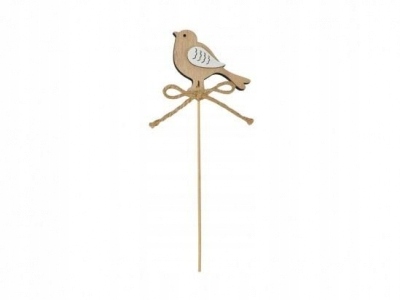 PTAK NA PIKU DREWNIANY 25cm