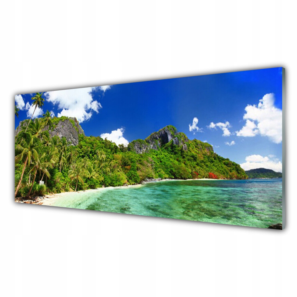 

Fotoobraz z nadrukiem 125x50 Plaża Góry Krajobraz