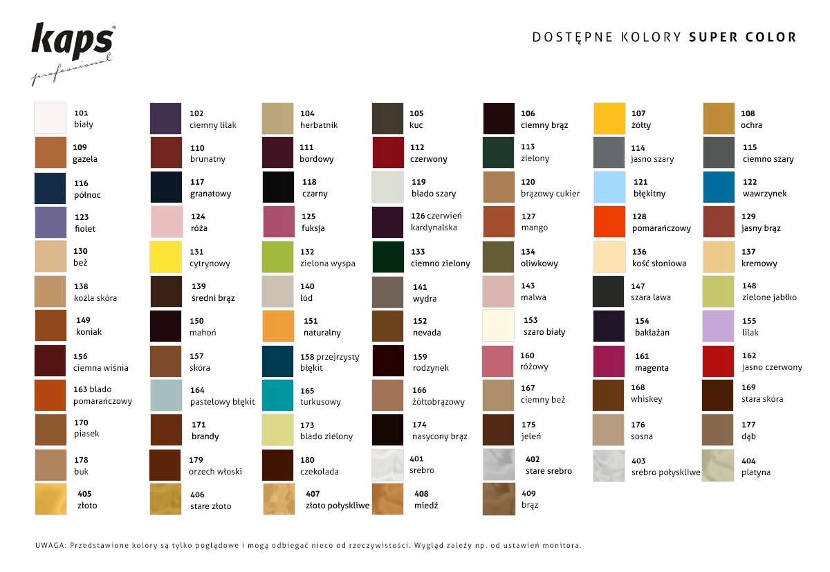 Farba do skóry naturalnej i syntetycznej - Kaps EAN (GTIN) 5908226956048