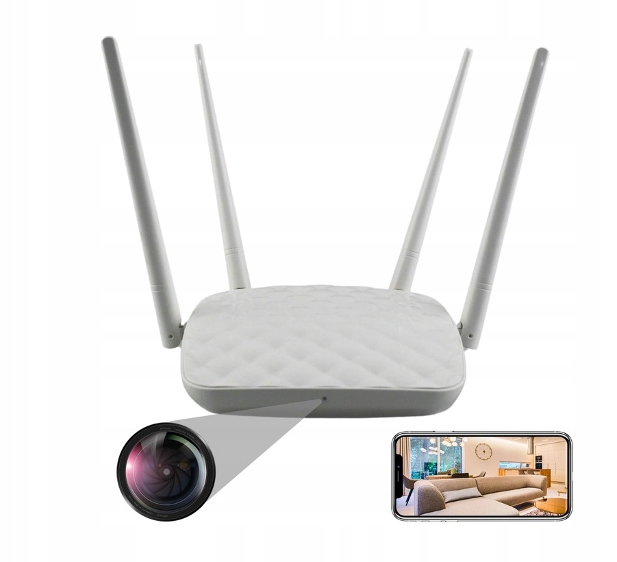 Špionážní Kamera V Routeru Wifi 4K Ultra Hd Noční Vidění Detekce Pohybu