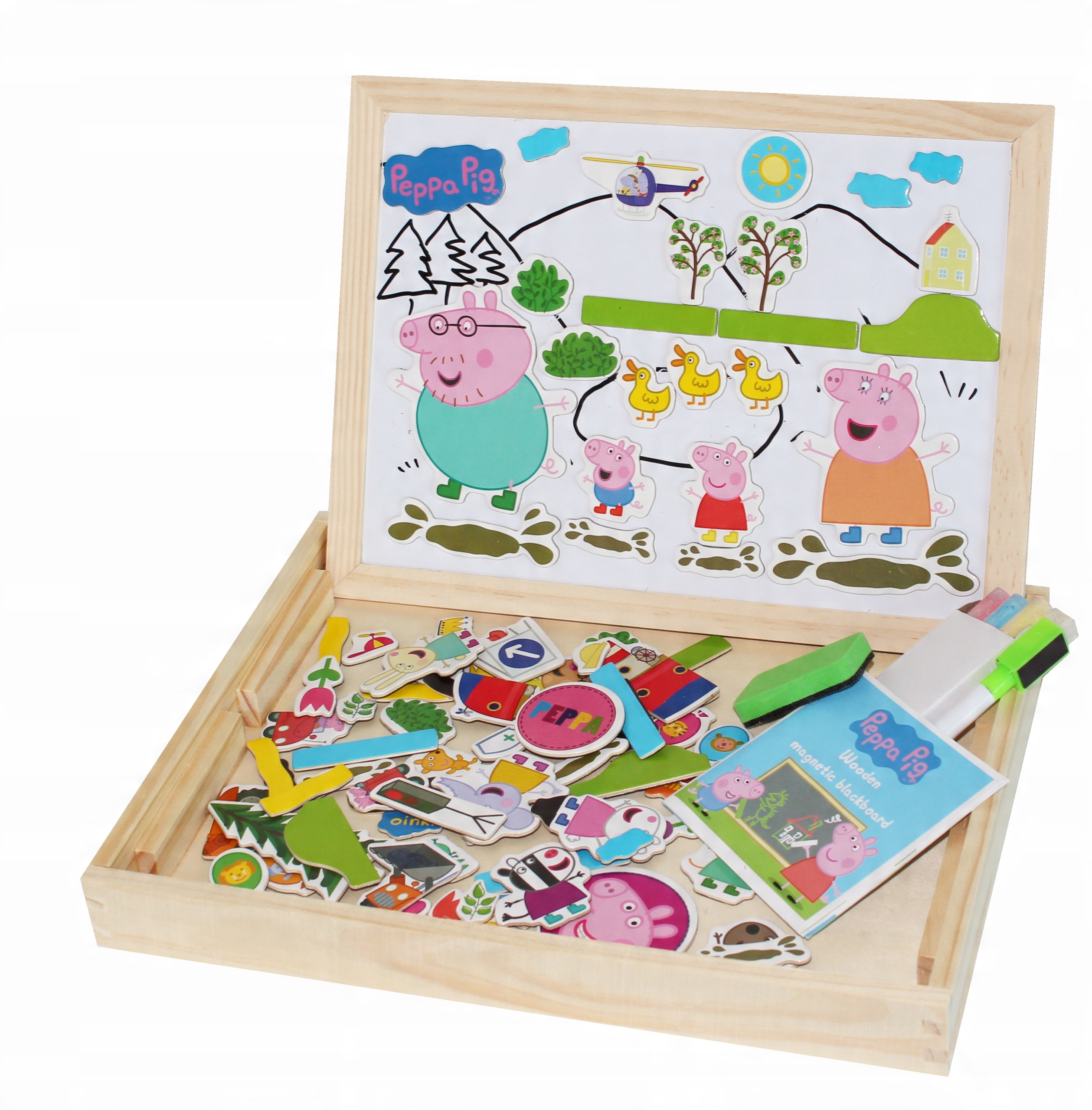 

Tablica Magnetyczna Świnka Peppa drewniana Magnesy