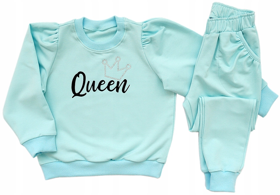 

Dres dla dziewczynki Miętowy bawełniany 110 116