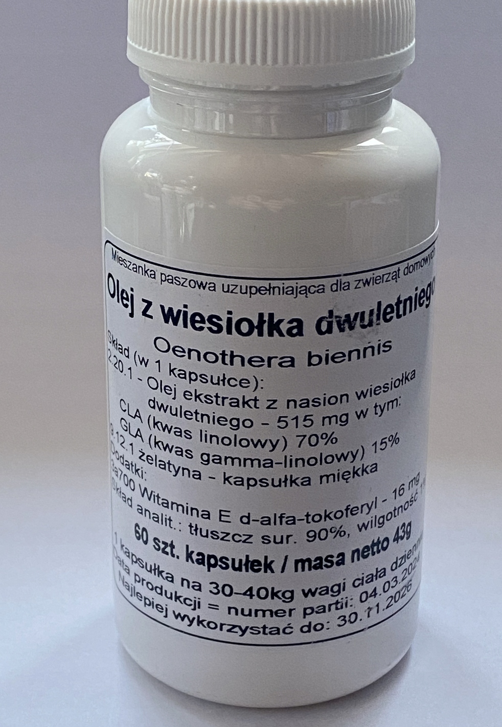 Levně Olej z pupalky dvouleté, kapsle 60 ks Podkowa