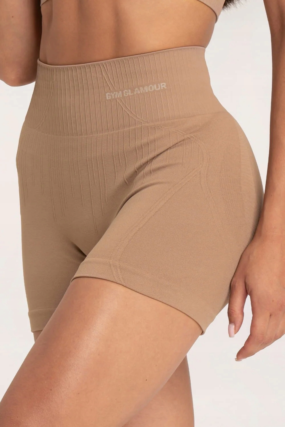 Gym Glamour Kraťasy push up 2.0 nougat vel. Xs