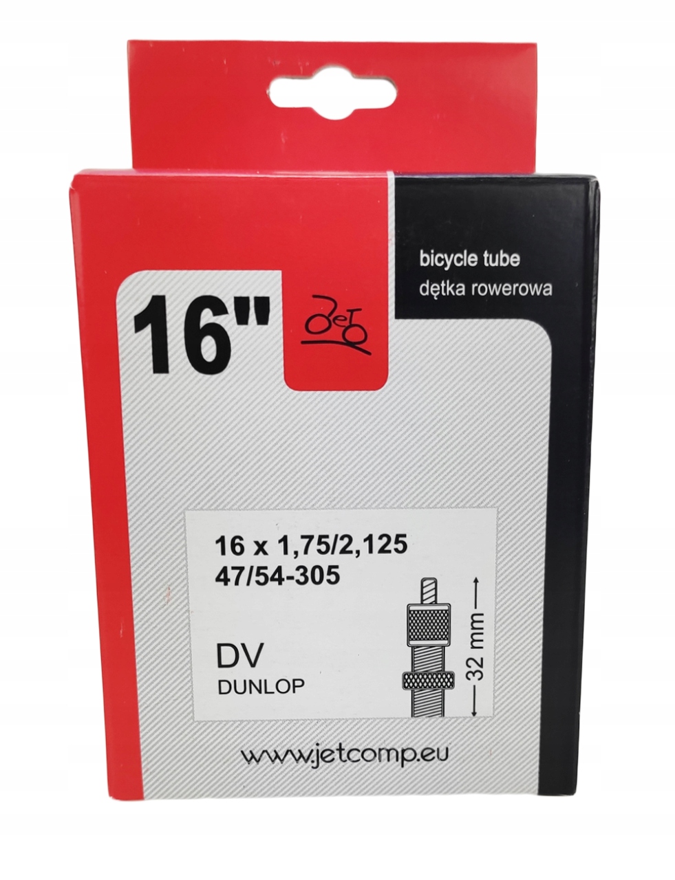 

Dętka Jet 16x1,75/2,125 DV 32mm