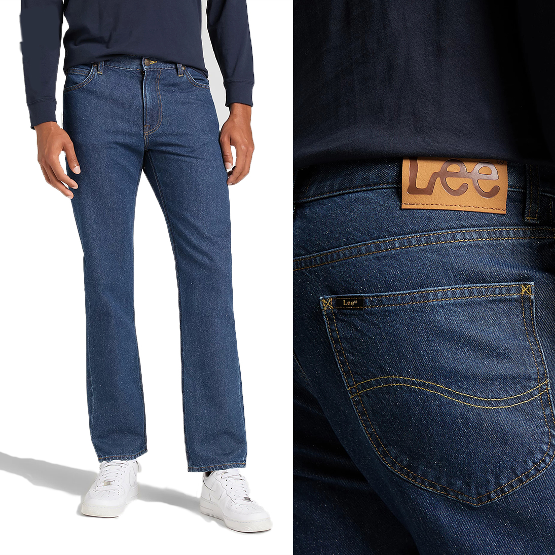 Lee West relaxed Dk Bolton rovné džíny s konopím W33 L34