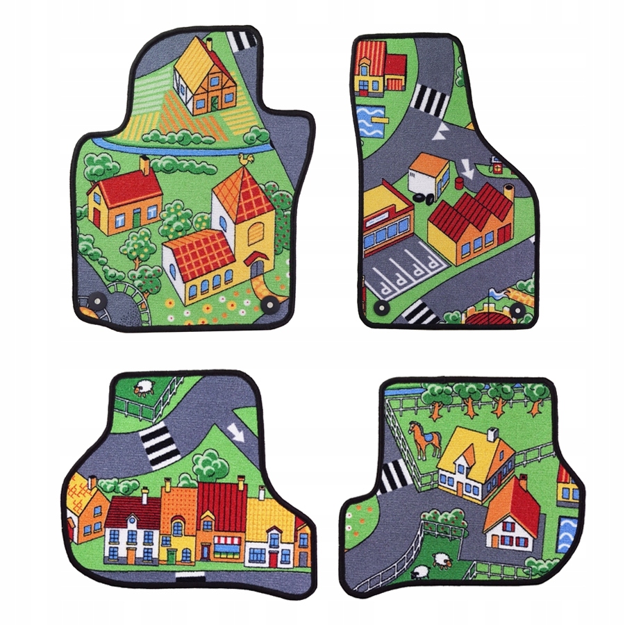 Dywaniki samochodowe welurowe Zestaw 4szt Modelowe Kolor szary