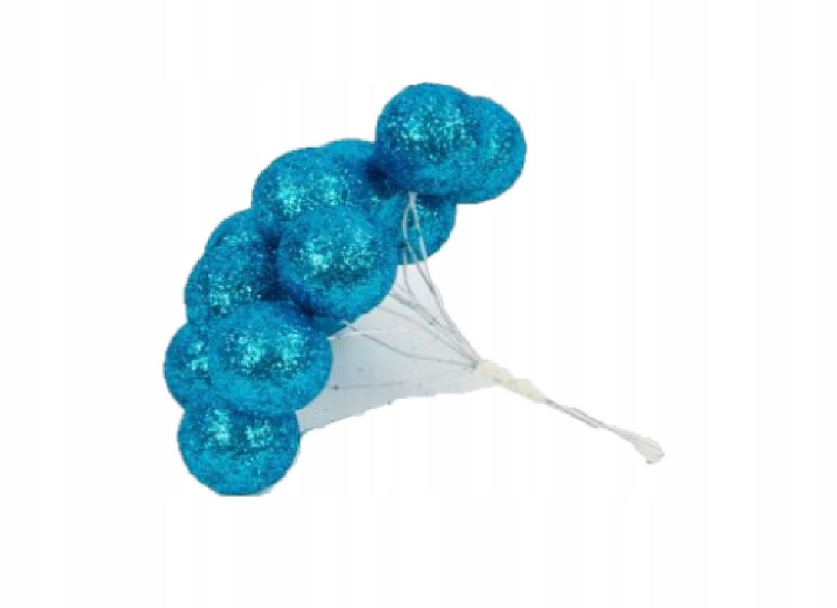 

Bombki 2,5 cm Brokat Turkus 10 szt