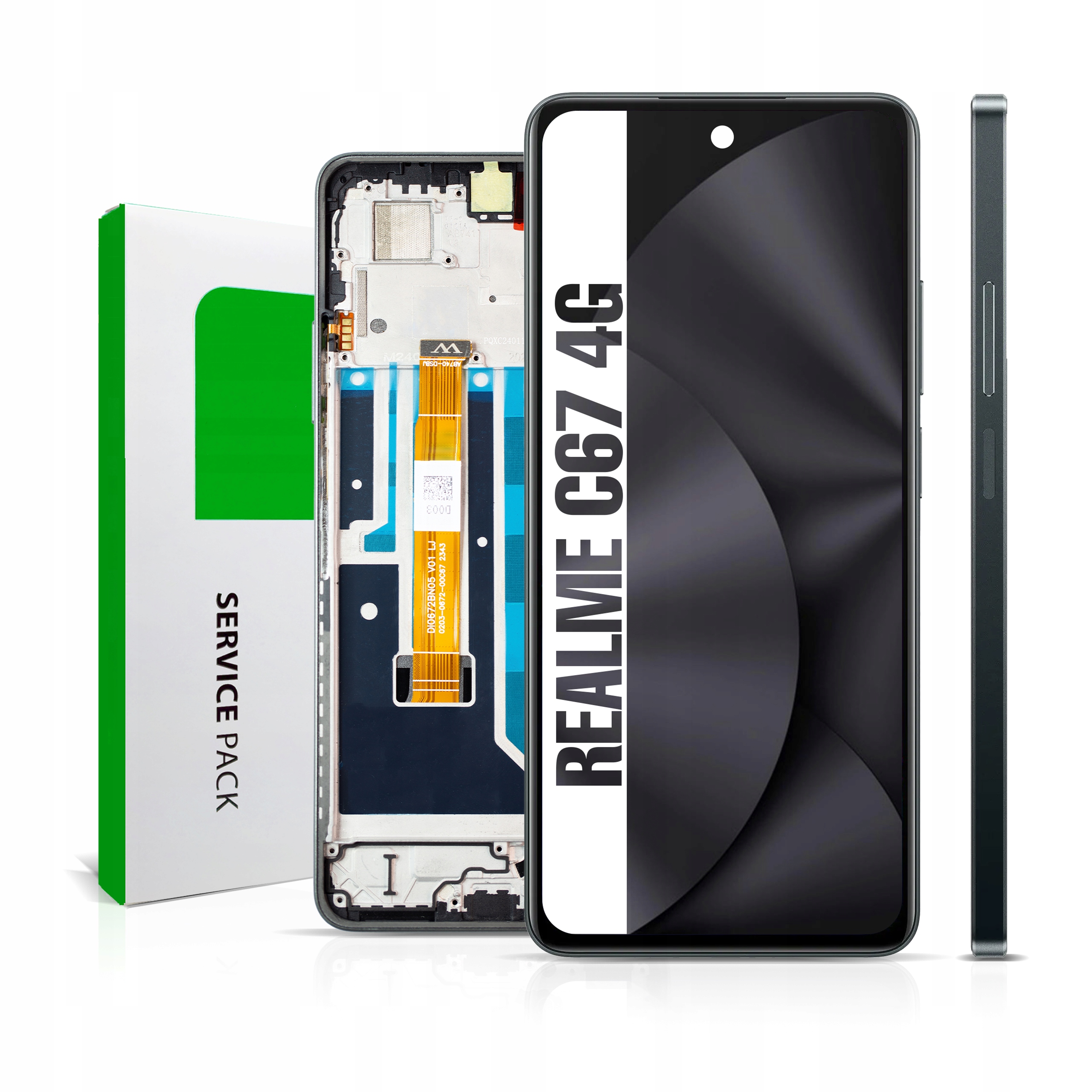 RMX3890 LCD pro Realme C67 4G Service Pack Rámeček Matrix Originál Zila