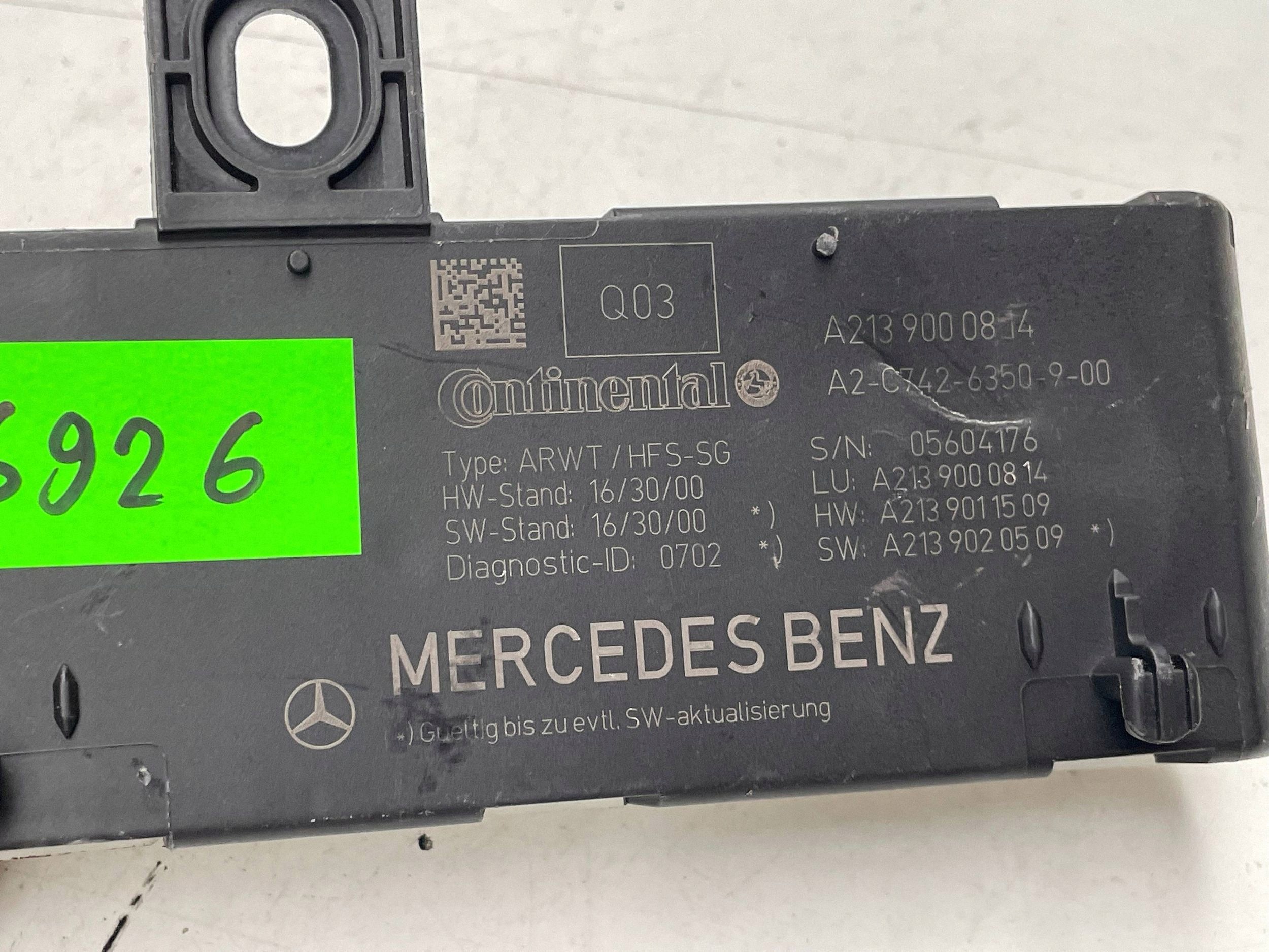MERCEDES W213 module bonnet boot A2139000814 !J
