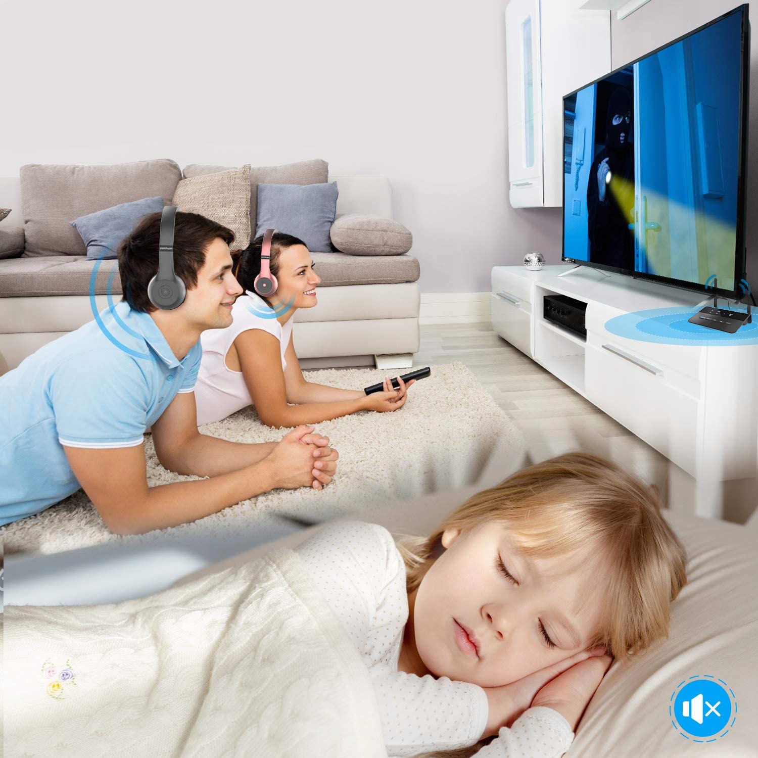 MOZOS B2 NADAJNIK ODBIORNIK Bluetooth aptX HD Zasięg 30 m