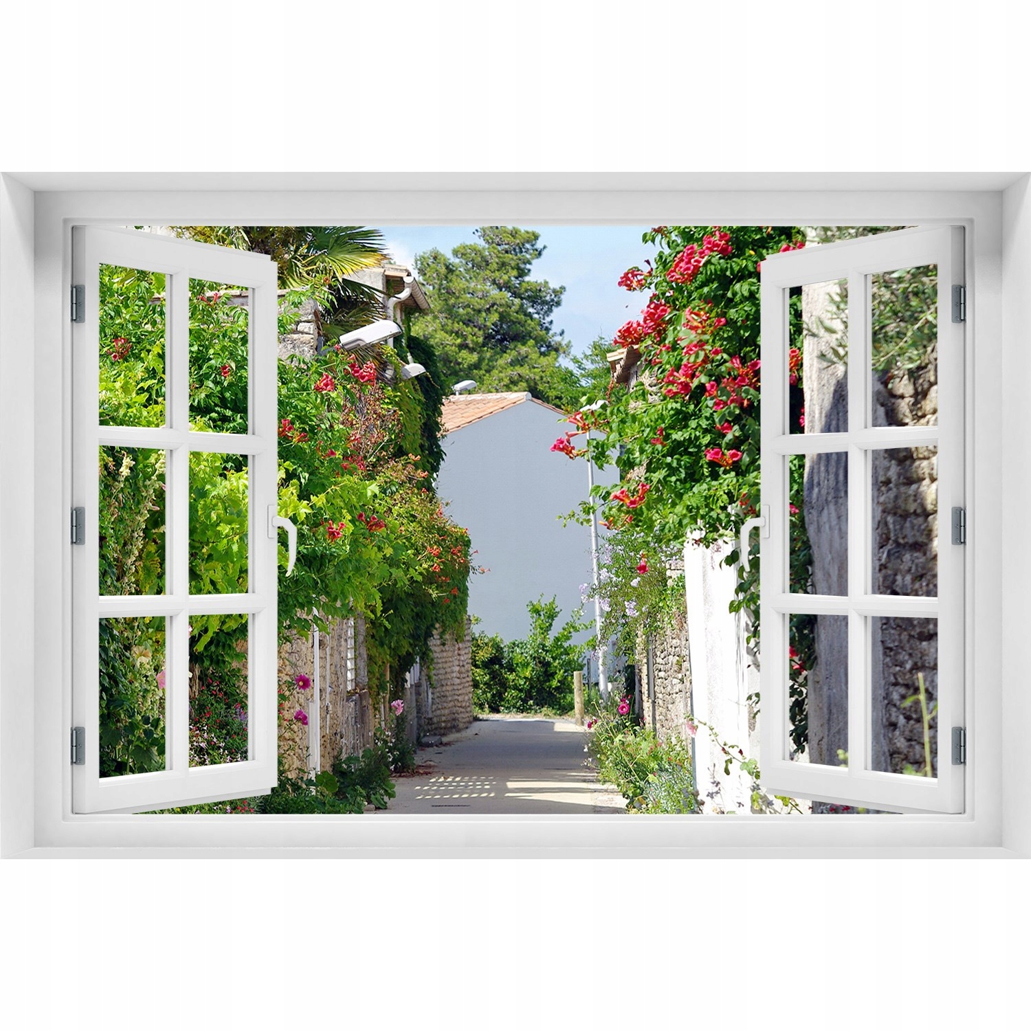 

Naklejka Fototapeta 3D Okno Kwiecista aleja 90x60