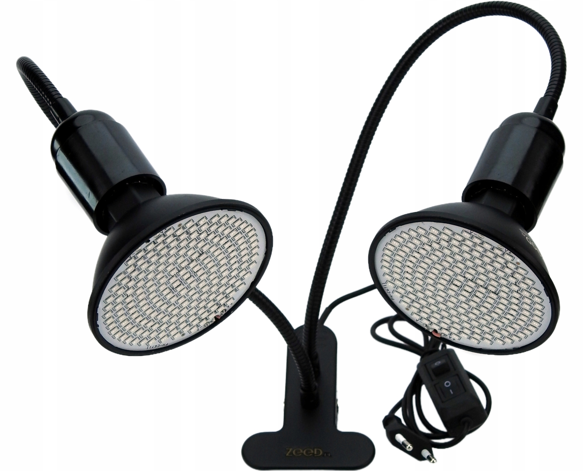 Sada Žárovek 2X 20W Led Grow Barva Černá Stativ