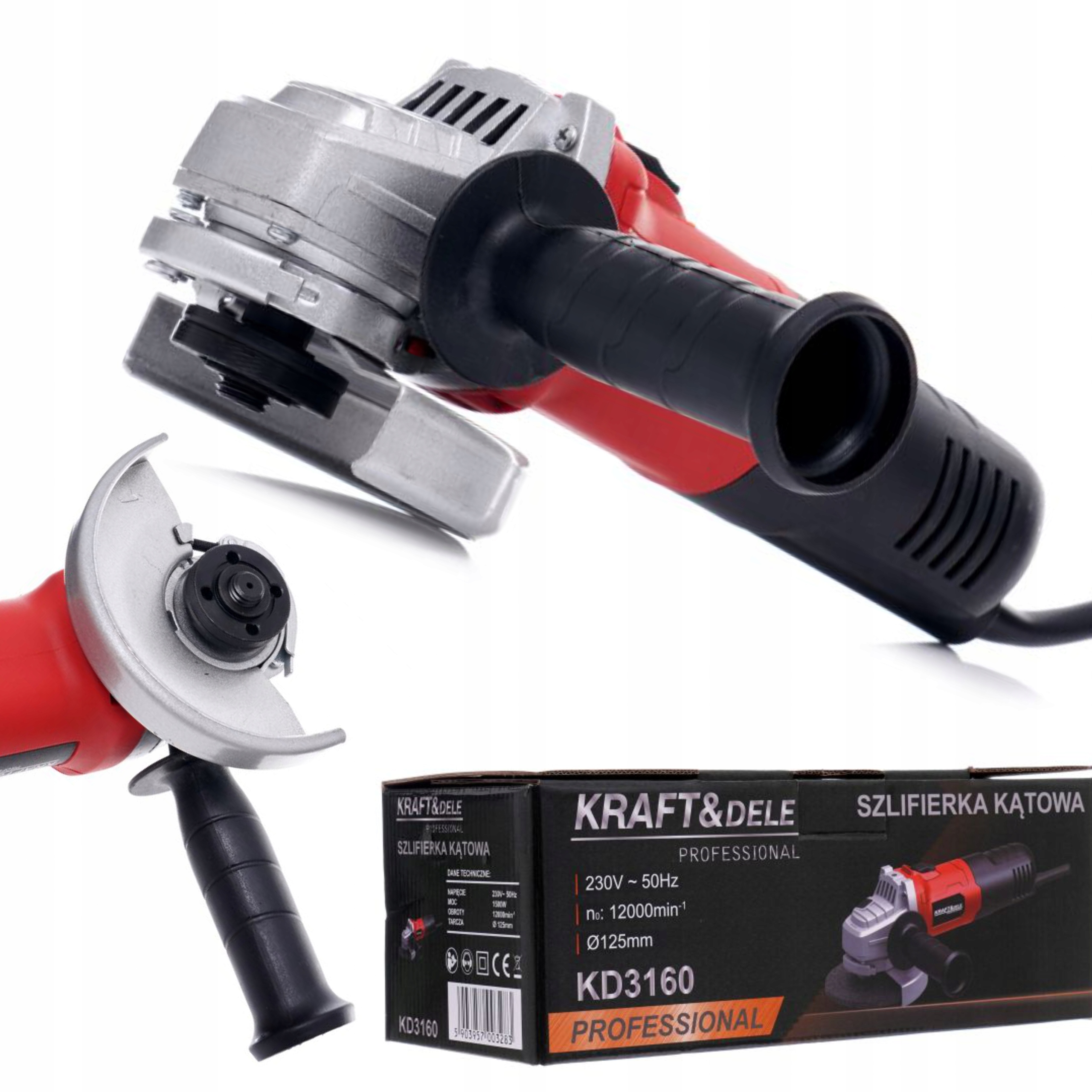 Kraft&dele Leštička Úhlová Bruska 125 mm 1500 W 230 V 12000 r/min KD3160