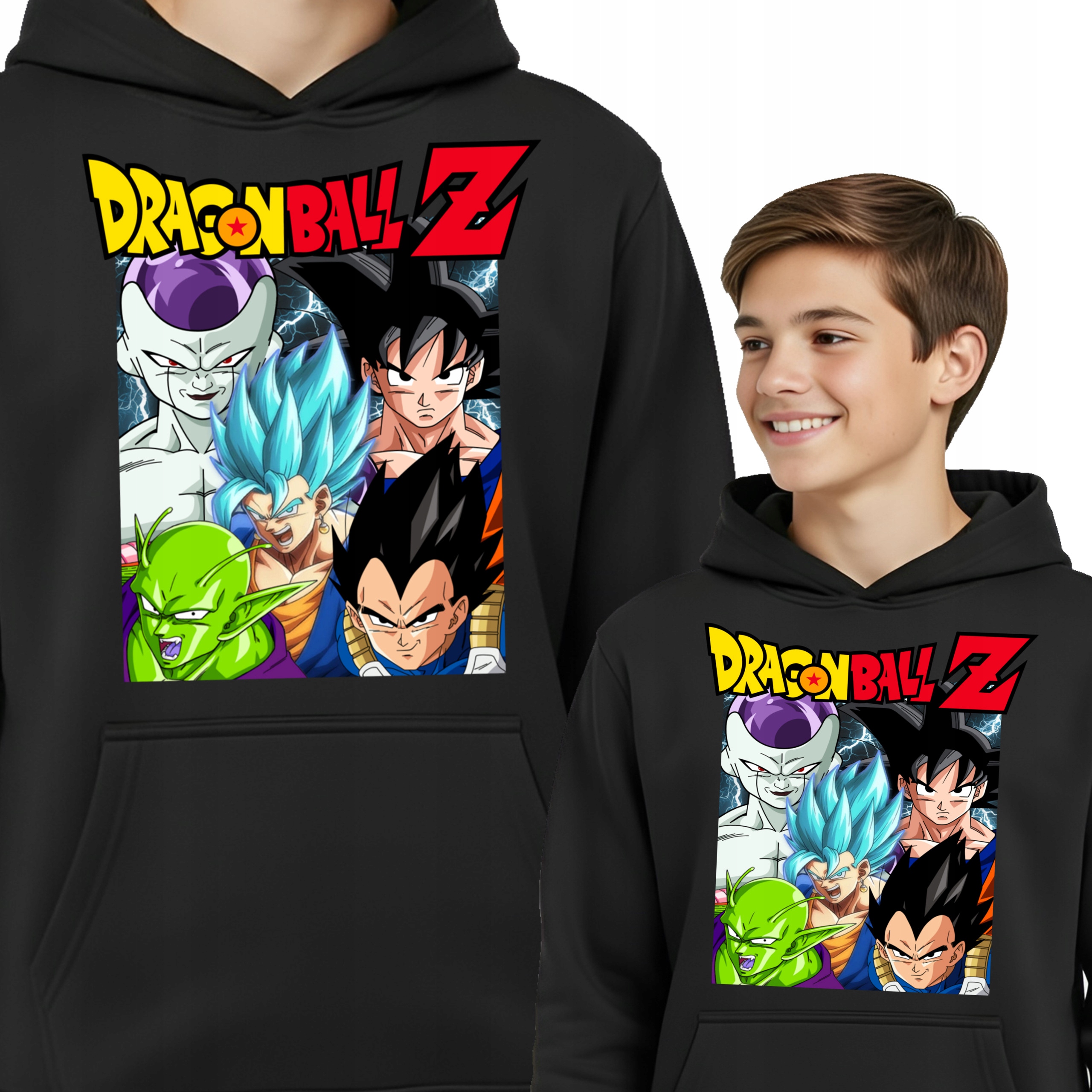 Dragon Ball Z Bluza Ciepła Dziecięca Kangurka Son Goku Anime Manga 140 F14