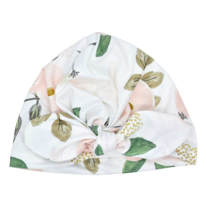 

Czapka Dziecięca Turban Kokarda kwiaty 40-48 CM