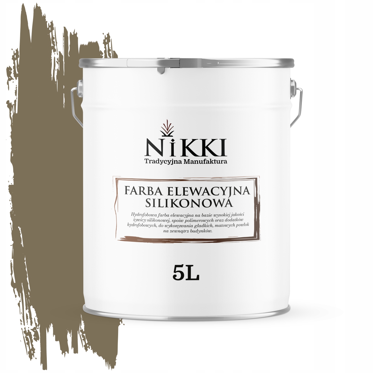 Fasádna fasádna farba 5L na vonkajšiu omietku Khaki F455 Rôzne farby