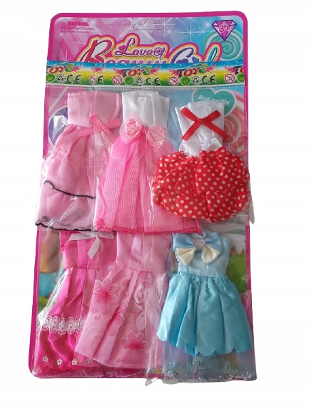 

Ubranka, Sukienki Lalka Barbie 29CM Zestaw 6 Szt