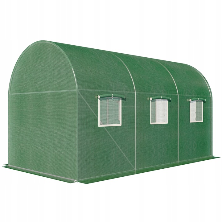 TUNEL FOLIOWY OGRODOWY SZKLARNIA OGRODNICZA NAMIOT WARZYWNIAK 2x3,5m 7m2 Długość 350 cm