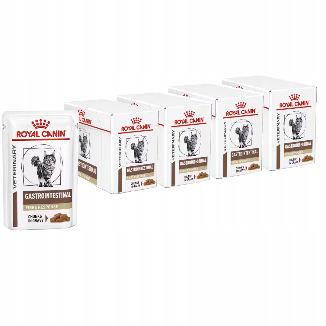 Royal Canin Veterinary Gastrointestinal Fibre 48x85g Karma Dla Kota W Sosie