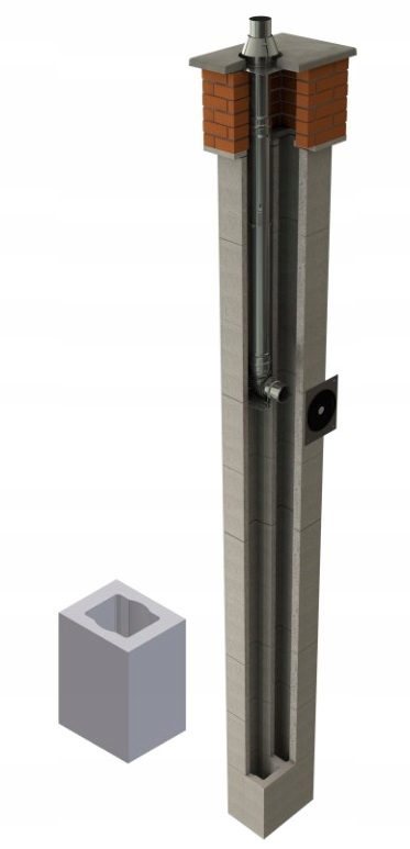Komínový systém Jawar Ks fi 80 7 m W1 20x24 plyn olej