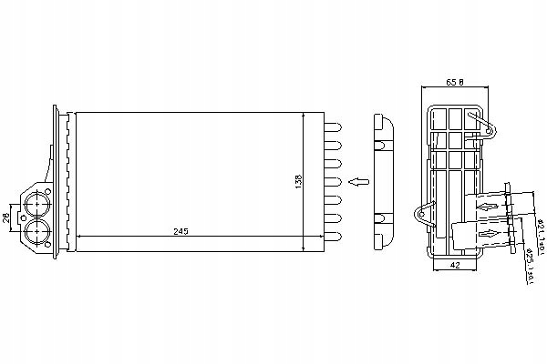 Nissens Ohřívač (245X138X42) Citroen Xsara Pic Asistent řidiče #28