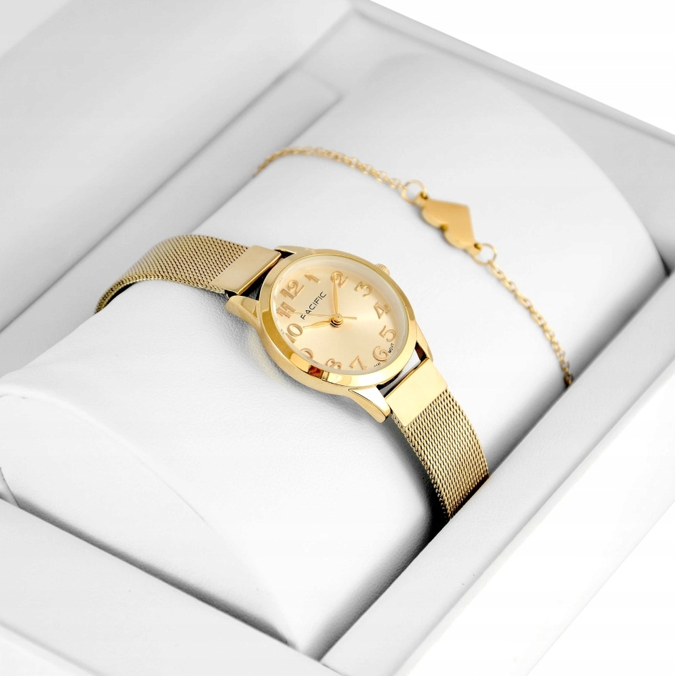 Hodinky Pacific komplet Na Svaté Přijímání pro dívku s náramkem +gravírování