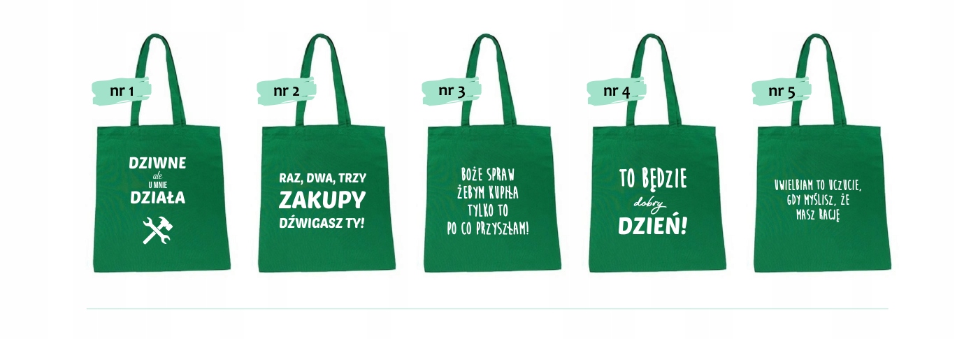 ECO TORBA NA ZAKUPY Z WŁASNYM NADRUKIEM BAWEŁNIANA Marka inna