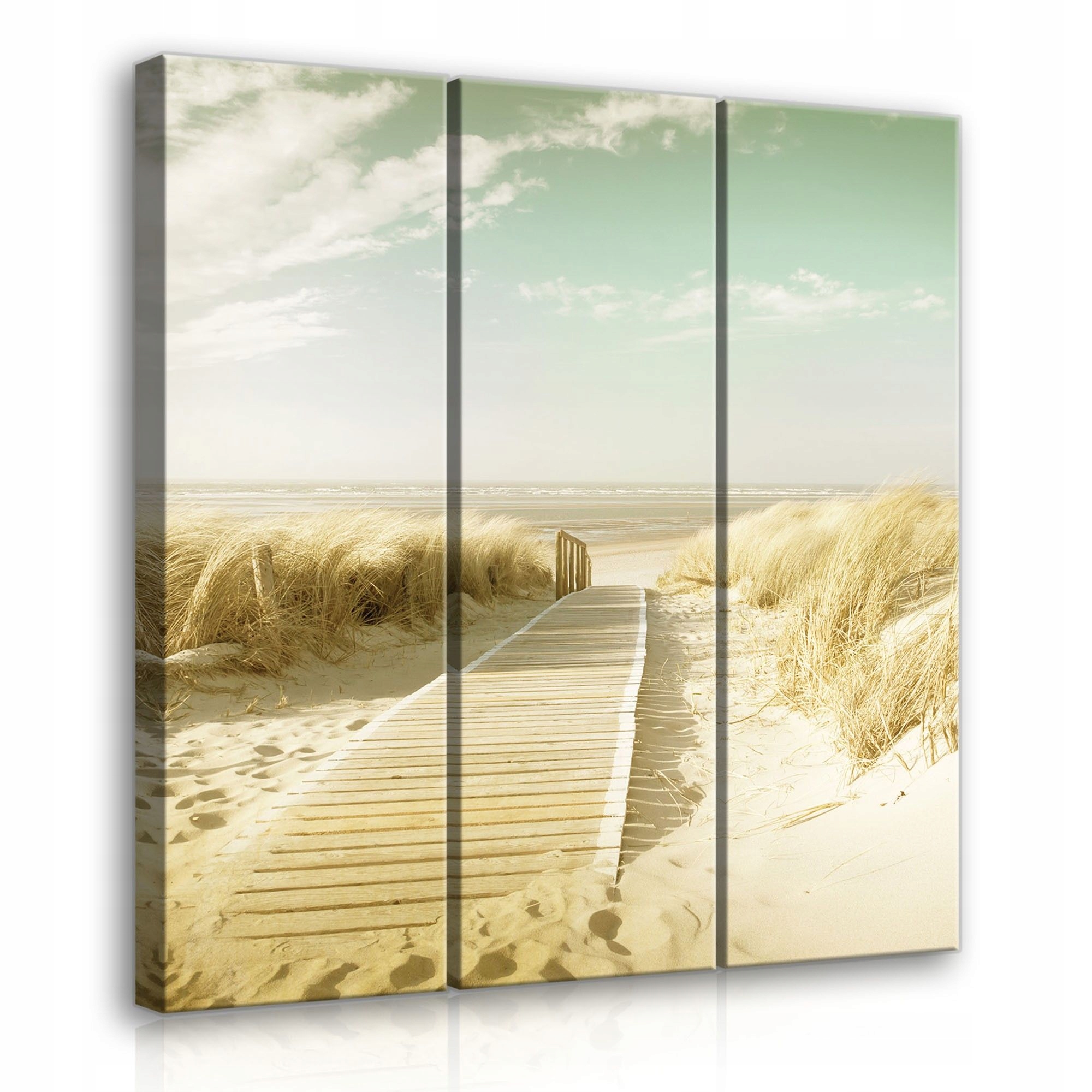 Obraz 90x100 Pláž stezka duny moře klid příroda léto písek triptych