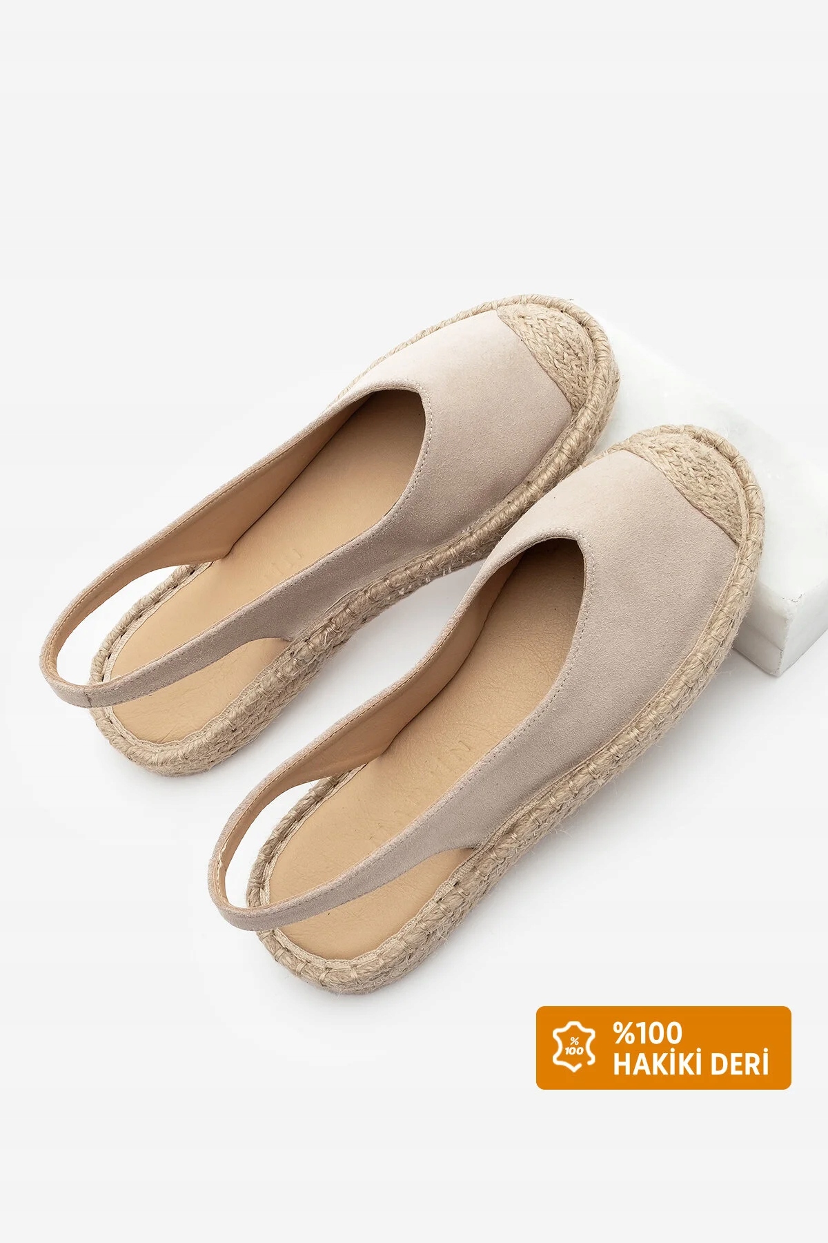 Dámské Béžové Kožené Espadrilky S Pletenou Špičkou, Velikost 40 5 G