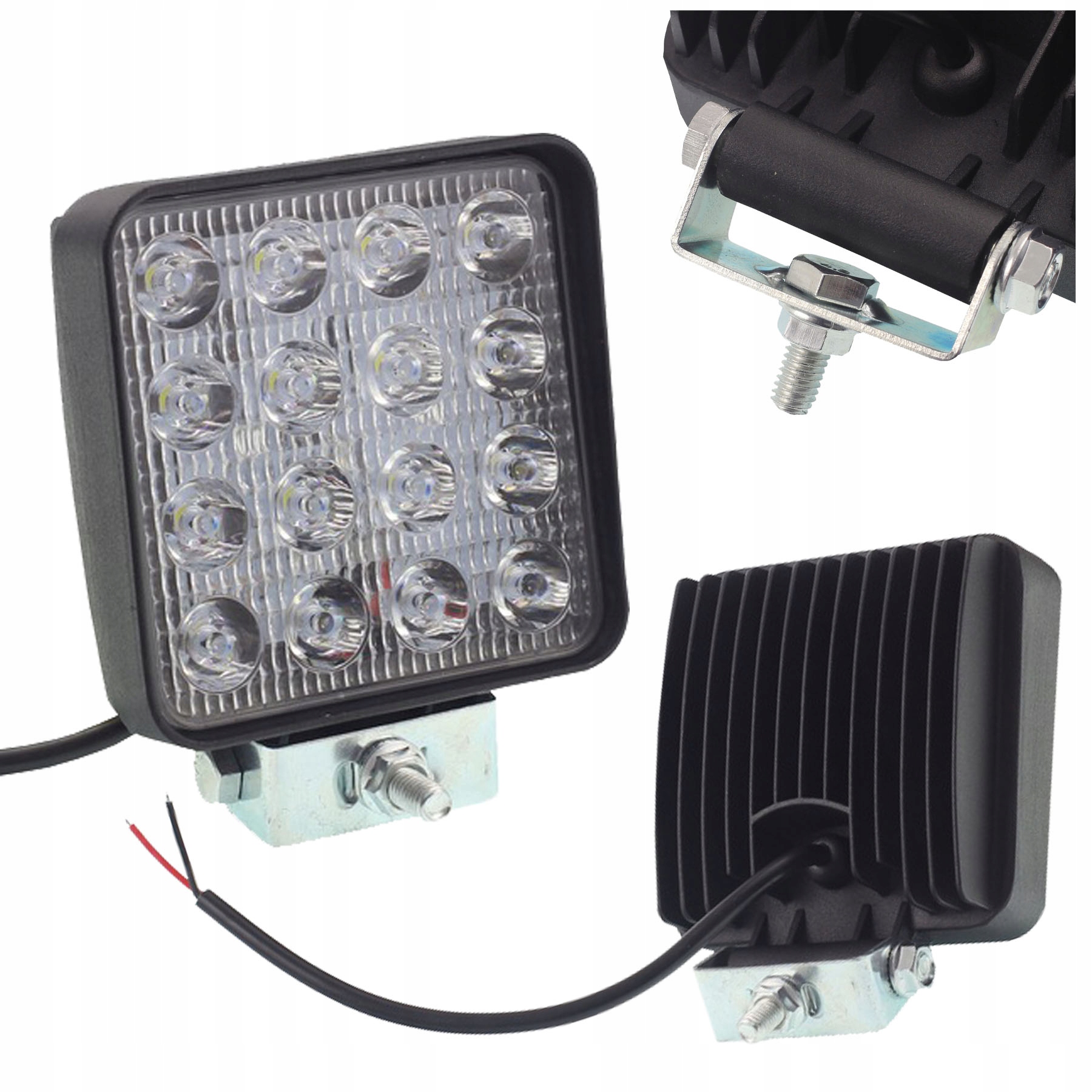 

Lampa Robocza 16 Led 48W halogen 12V 24V IP67 E9