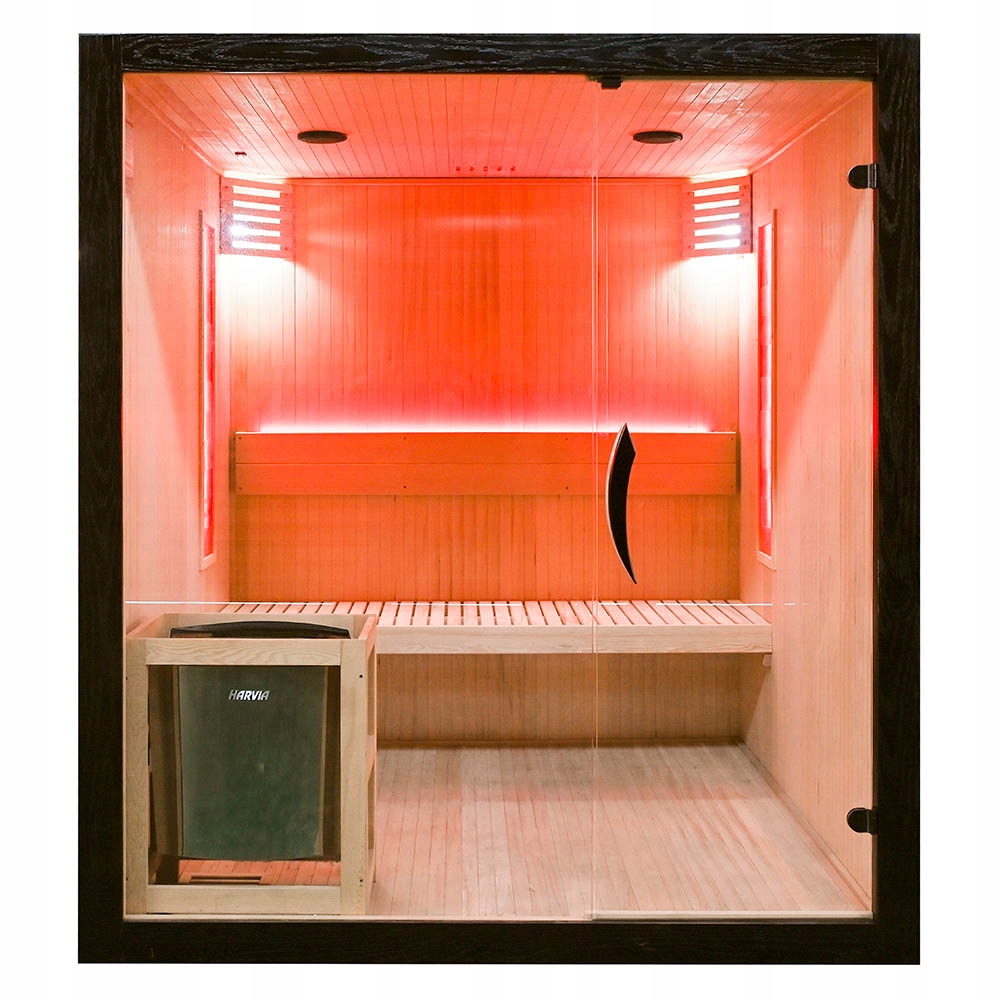 Sauna Sucha Z Piecem Harvia 8 Kw, Kamieniem Solnym I Izolacją 180X180X200