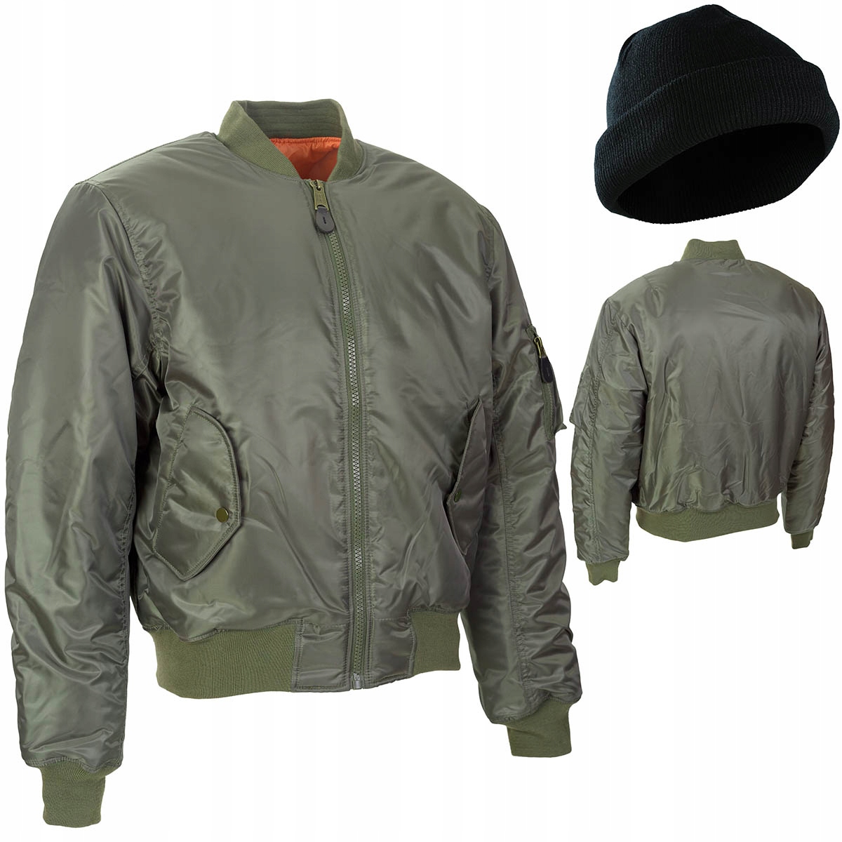 Vojenská Bunda Pilotka MA1 Us Army Flek Flyers Mil-tec Pz Olivová L