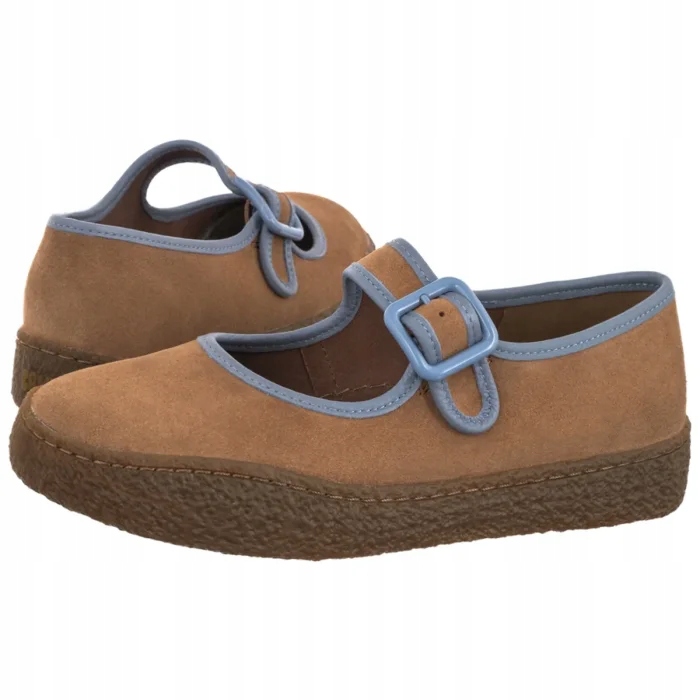 Dámské kožené polobotky Camper Peu Terreno Pello K201825 Hnědé