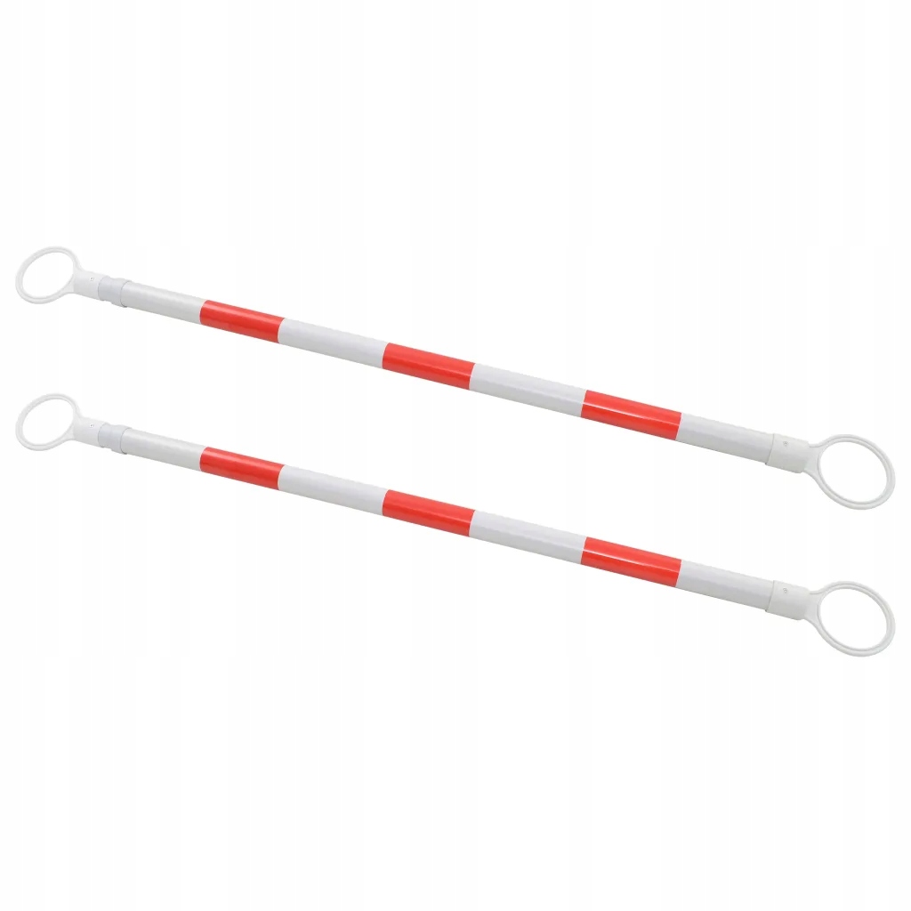 Zábradlí na dopravní kužely s posuvnými kolečky bílo-červené 116-197