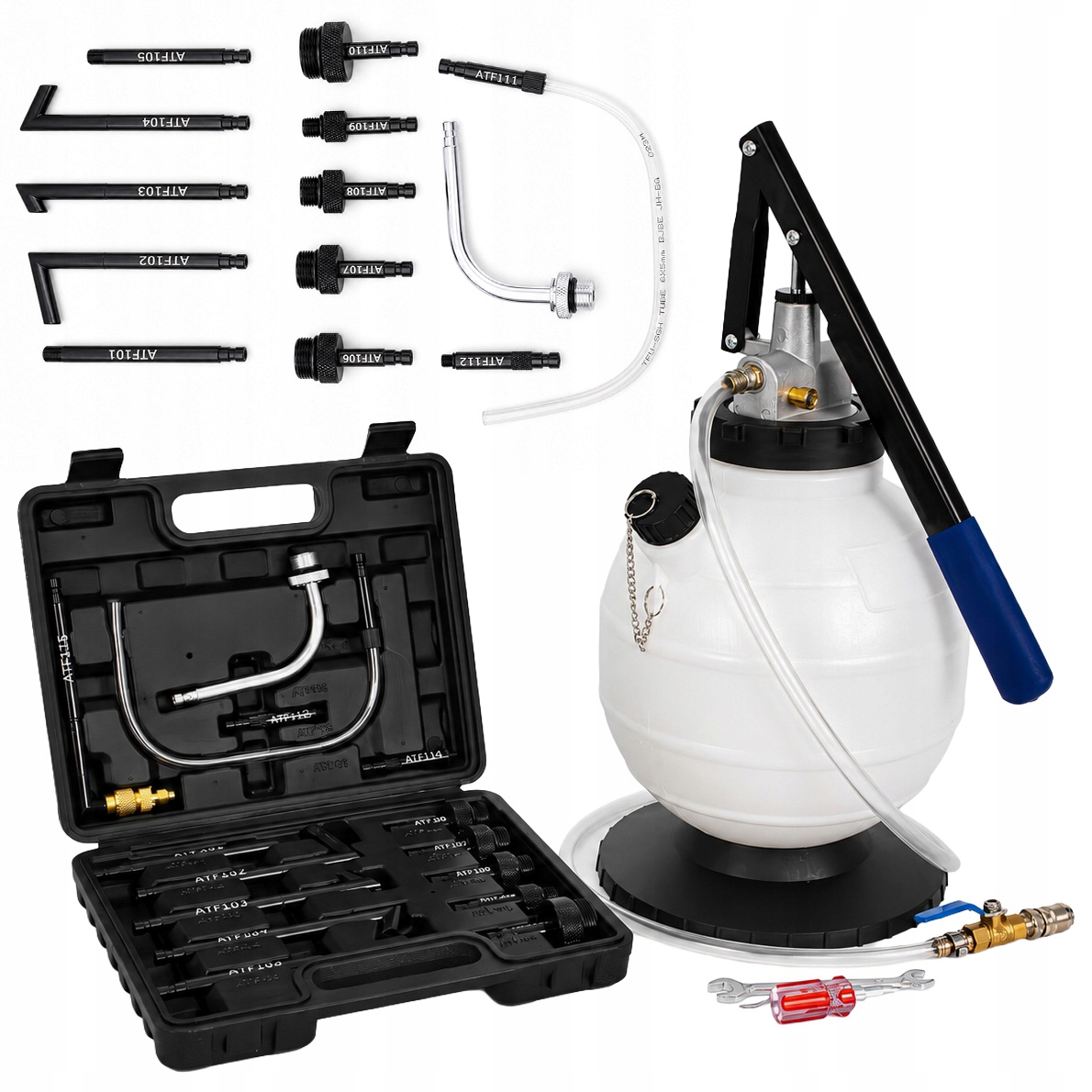 Pompa Do Wymiany Oleju W Skrzyni Automatycznej 7,5L 15 szt adapterów