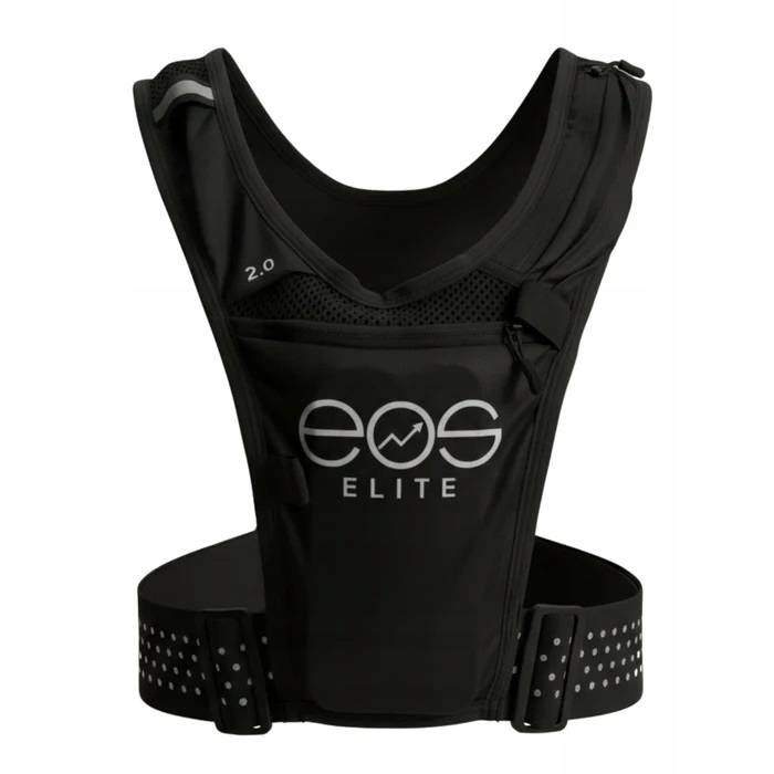 Lehká Běžecká Vesta S Reflexními Prvky A Kapsa Na Lahev Černá