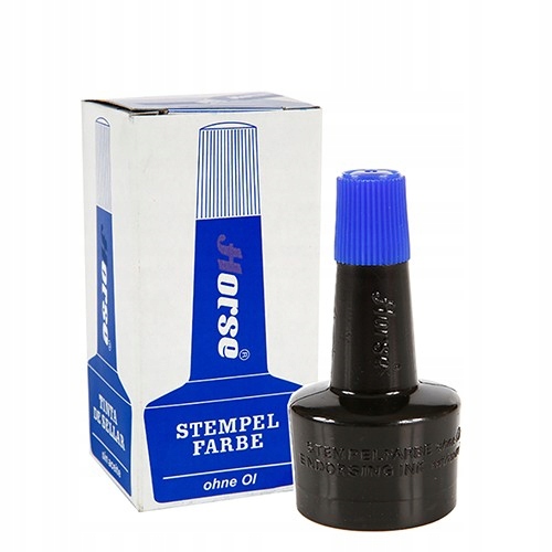 Tusz do pieczątek stempli niebieski Horse 28 ml